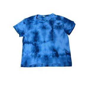 Lululemon Train To Be Short Sleeve Rain Stripe Marble Dye Blue Size 2